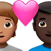 Émoji 🧑🏽‍❤️‍👨🏿 Couple Avec Cœur: Personne, Homme, Peau Légèrement Mate, Peau Foncée sur Apple iOS 16.4.