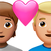 🧑🏽‍❤️‍👨🏼 Emoji Pareja Enamorada: Persona, Hombre, Tono De Piel Medio, Tono De Piel Claro Medio en Apple iOS 16.4.