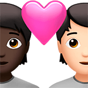 🧑🏿‍❤️‍🧑🏻 Emoji Pareja Enamorada: Persona, Persona, Tono De Piel Oscuro, Tono De Piel Claro en Apple iOS 16.4.