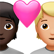 🧑🏿‍❤️‍🧑🏼 Emoji Pareja Enamorada: Persona, Persona, Tono De Piel Oscuro, Tono De Piel Claro Medio en Apple iOS 16.4.