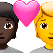 🧑🏿‍❤️‍🧑 Emoji Pareja Enamorada: Persona, Persona, Tono De Piel Oscuro, Sin tono de piel en Apple iOS 16.4.