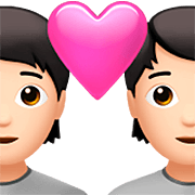 Émoji 🧑🏻‍❤️‍🧑🏻 Couple Avec Cœur: Personne, Personne, Peau Claire sur Apple iOS 16.4.