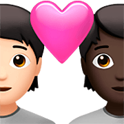 🧑🏻‍❤️‍🧑🏿 Emoji Pareja Enamorada: Persona, Persona, Tono De Piel Claro, Tono De Piel Oscuro en Apple iOS 16.4.