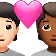 🧑🏻‍❤️‍🧑🏾 Emoji Pareja Enamorada: Persona, Persona, Tono De Piel Claro, Tono De Piel Oscuro Medio en Apple iOS 16.4.