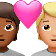 🧑🏾‍❤️‍🧑🏼 Emoji Casal Apaixonado: Pessoa, Pessoa, Pele Morena Escura, Pele Morena Clara na Apple iOS 16.4.