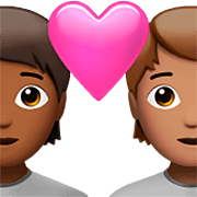 Émoji 🧑🏾‍❤️‍🧑🏽 Couple Avec Cœur: Personne, Personne, Peau Mate, Peau Légèrement Mate sur Apple iOS 16.4.