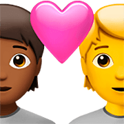 Émoji 🧑🏾‍❤️‍🧑 Couple Avec Cœur: Personne, Personne, Peau Mate, Pas de teint sur Apple iOS 16.4.