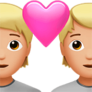 Emoji 🧑🏼‍❤️‍🧑🏼 Coppia Con Cuore: persona, persona, Carnagione Abbastanza Chiara su Apple iOS 16.4.