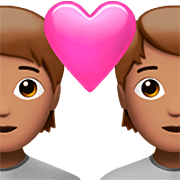 🧑🏽‍❤️‍🧑🏽 Emoji Liebespaar: Person, Person, mittlere Hautfarbe Apple iOS 16.4.