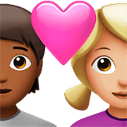 🧑🏾‍❤️‍👩🏼 Emoji Casal Apaixonado: Pessoa, Mulher, Pele Morena Escura, Pele Morena Clara na Apple iOS 16.4.
