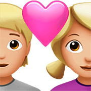 Emoji 🧑🏼‍❤️‍👩🏼 Coppia Con Cuore: persona, Donna, Carnagione Abbastanza Chiara su Apple iOS 16.4.