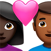 Émoji 👩🏿‍❤️‍👨🏾 Couple Avec Cœur - Femme: Peau Foncée, Homme: Peau Mate sur Apple iOS 16.4.