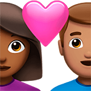 Émoji 👩🏾‍❤️‍👨🏽 Couple Avec Cœur - Femme: Peau Mate, Homme: Peau Légèrement Mate sur Apple iOS 16.4.