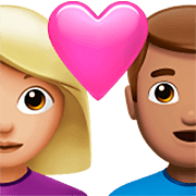 Émoji 👩🏼‍❤️‍👨🏽 Couple Avec Cœur - Femme: Peau Moyennement Claire, Homme: Peau Légèrement Mate sur Apple iOS 16.4.
