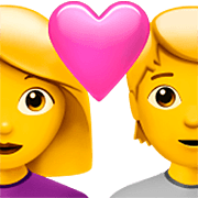 👩‍❤️‍🧑 Emoji Pareja Enamorada: Mujer, Persona en Apple iOS 16.4.