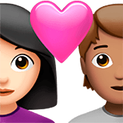 👩🏻‍❤️‍🧑🏽 Emoji Pareja Enamorada: Mujer, Persona, Tono De Piel Claro, Tono De Piel Medio en Apple iOS 16.4.