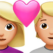 Emoji 👩🏼‍❤️‍🧑🏼 Coppia Con Cuore: Donna, persona, Carnagione Abbastanza Chiara su Apple iOS 16.4.