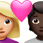 👩🏼‍❤️‍🧑🏿 Emoji Casal Apaixonado: Mulher, Pessoa, Pele Morena Clara, Pele Escura na Apple iOS 16.4.