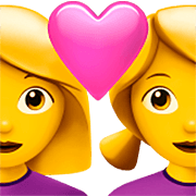 Émoji 👩‍❤️‍👩 Couple Avec Cœur : Femme Et Femme sur Apple iOS 16.4.