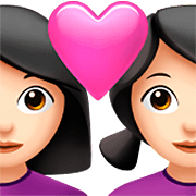 Émoji 👩🏻‍❤️‍👩🏻 Couple Avec Cœur - Femme: Peau Claire, Femme: Peau Claire sur Apple iOS 16.4.