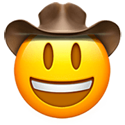 Emoji 🤠 Faccina Con Cappello Da Cowboy su Apple iOS 16.4.