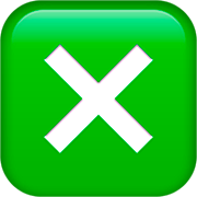 ❎ Emoji Botón Con Marca De Cruz en Apple iOS 16.4.