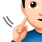 Emoji 🧏🏻‍♂️ Uomo Con Problemi Di Udito: Carnagione Chiara su Apple iOS 16.4.