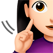 🧏🏻‍♀️ Emoji gehörlose Frau: helle Hautfarbe Apple iOS 16.4.
