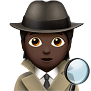 🕵🏿 Emoji Detektiv(in): dunkle Hautfarbe Apple iOS 16.4.