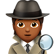 Emoji 🕵🏾 Detective: Carnagione Abbastanza Scura su Apple iOS 16.4.