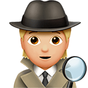 Emoji 🕵🏼 Detective: Carnagione Abbastanza Chiara su Apple iOS 16.4.
