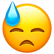 Emoji 😓 Faccina Sudata su Apple iOS 16.4.