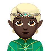 🧝🏿 Emoji Elf(e): dunkle Hautfarbe Apple iOS 16.4.