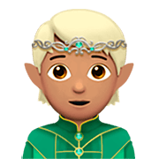 🧝🏽 Emoji Elfo: Pele Morena na Apple iOS 16.4.