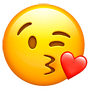 Emoji 😘 Faccina Che Manda Un Bacio su Apple iOS 16.4.