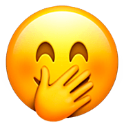 Emoji 🤭 Faccina Con Mano Sulla Bocca su Apple iOS 16.4.