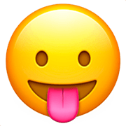 Emoji 😛 Faccina Che Mostra La Lingua su Apple iOS 16.4.