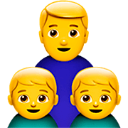 Émoji 👨‍👦‍👦 Famille : Homme, Garçon Et Garçon sur Apple iOS 16.4.