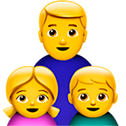 Émoji 👨‍👧‍👦 Famille : Homme, Fille Et Garçon sur Apple iOS 16.4.