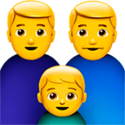 Émoji 👨‍👨‍👦 Famille : Homme, Homme Et Garçon sur Apple iOS 16.4.