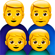👨‍👨‍👦‍👦 Emoji Familie: Mann, Mann, Junge und Junge Apple iOS 16.4.