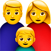 👨‍👩‍👦 Emoji Familia: Hombre, Mujer, Niño en Apple iOS 16.4.