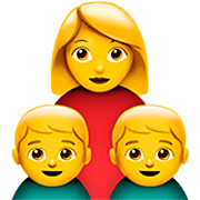 👩‍👦‍👦 Emoji Familia: Mujer, Niño, Niño en Apple iOS 16.4.