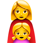👩‍👧 Emoji Familie: Frau, Mädchen Apple iOS 16.4.