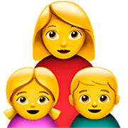 Emoji 👩‍👧‍👦 Famiglia: Donna, Bambina E Bambino su Apple iOS 16.4.