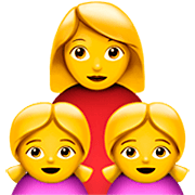 👩‍👧‍👧 Emoji Família: Mulher, Menina E Menina na Apple iOS 16.4.