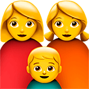 👩‍👩‍👦 Emoji Familia: Mujer, Mujer, Niño en Apple iOS 16.4.
