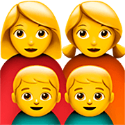 Émoji 👩‍👩‍👦‍👦 Famille : Femme, Femme, Garçon Et Garçon sur Apple iOS 16.4.