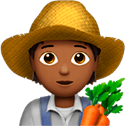🧑🏾‍🌾 Emoji Agricultor: Pele Morena Escura na Apple iOS 16.4.