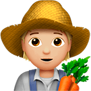 🧑🏼‍🌾 Emoji Agricultor: Tono De Piel Claro Medio en Apple iOS 16.4.